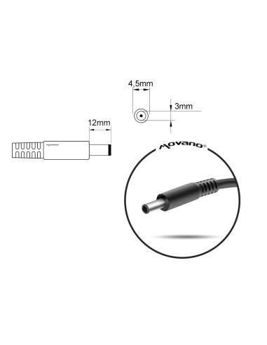Ładowarka / Zasilacz Mitsu 19.5V 4.62A (4.5X3.0 Pin) - Dell 90W
