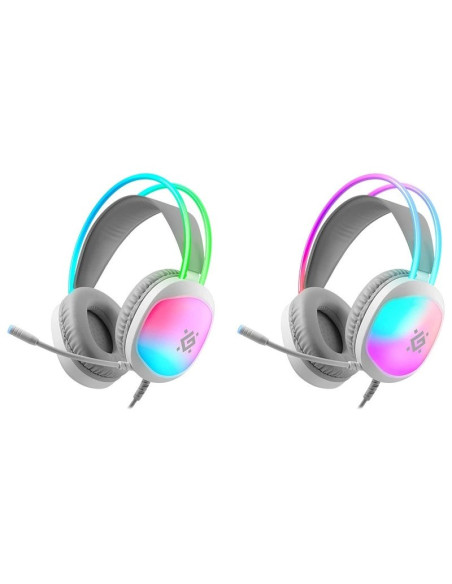 Defender Słuchawki Z Mikrofonem Eclipse Rgb Białe 62440