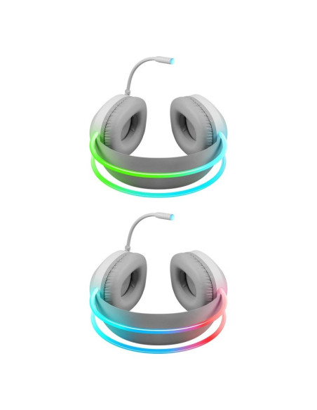 Defender Słuchawki Z Mikrofonem Eclipse Rgb Białe 62440