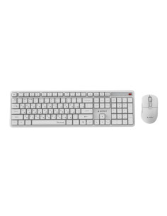 Gembird Bezprzewodowy Zestaw Klawiatury + Mysz Silent Key Pro Business, Biały, Układ Ru