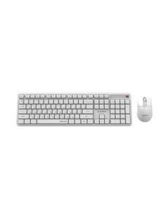 Gembird Bezprzewodowy Zestaw Klawiatury + Mysz Silent Key Pro Business, Biały, Układ Ru 2