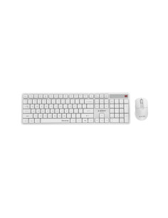 Gembird Bezprzewodowy Zestaw Klawiatury + Mysz Silent Key Pro Business, Biały, Układ Us
