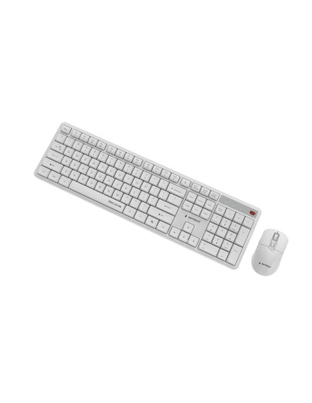 Gembird Bezprzewodowy Zestaw Klawiatury + Mysz Silent Key Pro Business, Biały, Układ Us