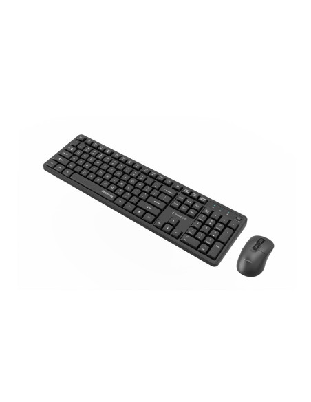 Gembird Bezprzewodowy Zestaw Klawiatury + Mysz Silent Key Pro Business, Czarny, Układ Us