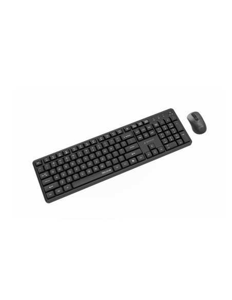 Gembird Bezprzewodowy Zestaw Klawiatury + Mysz Silent Key Pro Business, Czarny, Układ Us