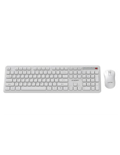 Gembird Bezprzewodowy Zestaw Klawiatury + Mysz Slim Pro Business Na Biurko,Biały, Układ Us 2