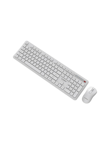 Gembird Bezprzewodowy Zestaw Klawiatury + Mysz Slim Pro Business Na Biurko,Biały, Układ Us