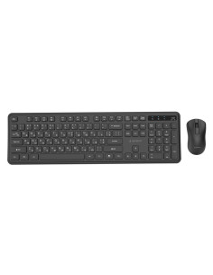 Gembird Bezprzewodowy Zestaw Klawiatury + Mysz Slim Pro Business Na Biurko, Czarny, Układ Ru