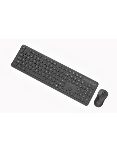 Gembird Bezprzewodowy Zestaw Klawiatury + Mysz Slim Pro Business Na Biurko, Czarny, Układ Us