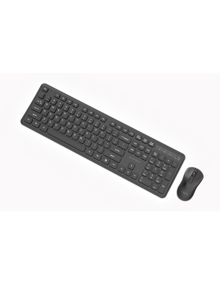 Gembird Bezprzewodowy Zestaw Klawiatury + Mysz Slim Pro Business Na Biurko, Czarny, Układ Us