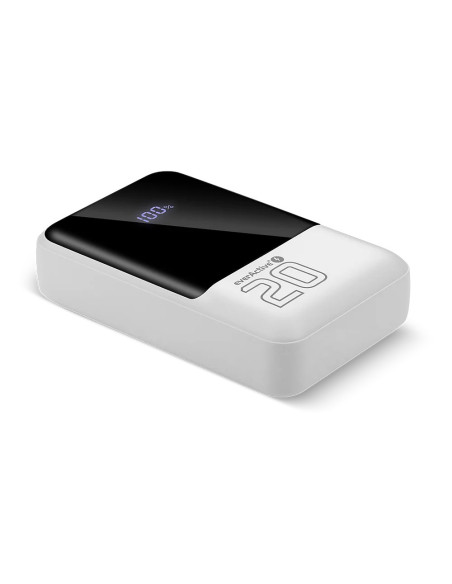Everactive Powerbank 20 000Mah, 2X Usb, 1X Usb-C 22,5W, Qc4+, Wyświetlacz Lcd, Biały Eb-20Q