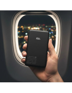 Everactive Powerbank 20 000Mah, 1X Usb, 2X Usb-C, 20W, Qc4+, Wyświetlacz Lcd, Czarny Eb-22Qb