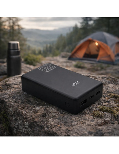 Everactive Powerbank 20 000Mah, 1X Usb, 2X Usb-C, 20W, Qc4+, Wyświetlacz Lcd, Czarny Eb-22Qb