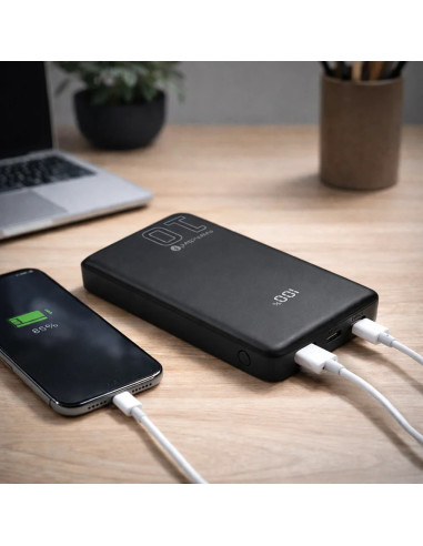 Everactive Powerbank 10 000Mah, 1X Usb, 2X Usb-C, 20W, Qc4+, Wyświetlacz Lcd, Czarny Eb-11Qb