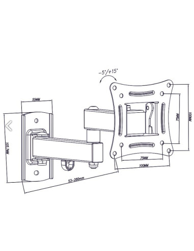 Uchwyt Do Telewizora Blow 76-855  (Ścienne  10" - 27"  Max. 20Kg)