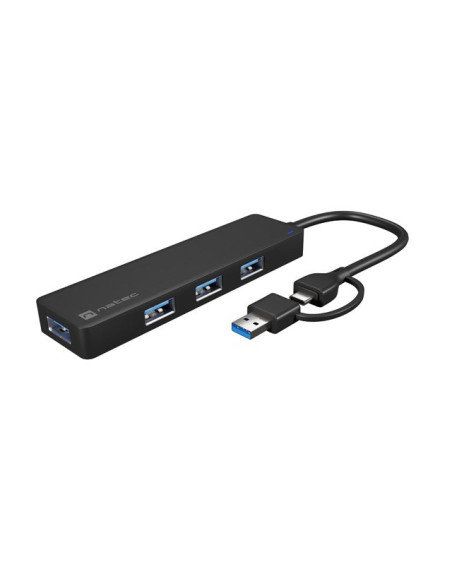 Natec Hub Usb-C 3.0 Mayfly 4-Porty + Adapter Usb-A Nhu-2023