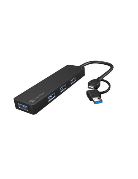 Natec Hub Usb-C 3.0 Mayfly 4-Porty + Adapter Usb-A Nhu-2023