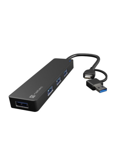 Natec Hub Usb-C 3.0 Mayfly 4-Porty + Adapter Usb-A Nhu-2023