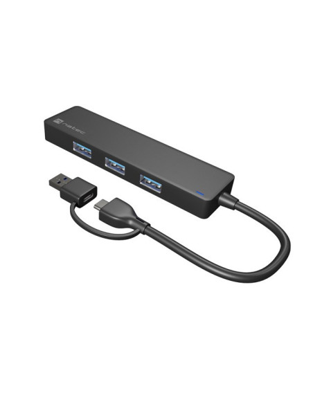 Natec Hub Usb-C 3.0 Mayfly 4-Porty + Adapter Usb-A Nhu-2023