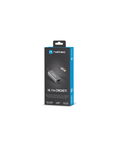 Natec Karta Sieciowa Cricket 1Gb Usb-C 3.1 1X Rj45 Na Kablu Nnc-1925