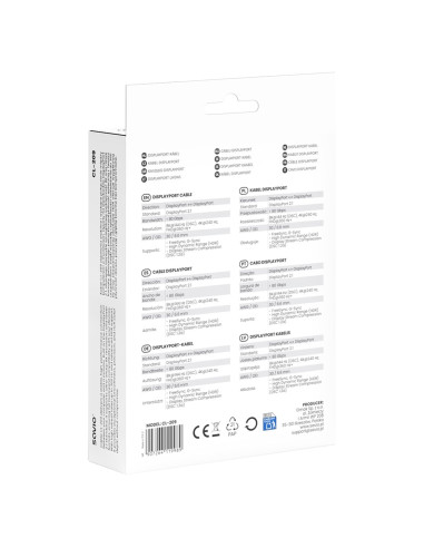Savio Kabel Displayport 2.1 1M Cl-209
