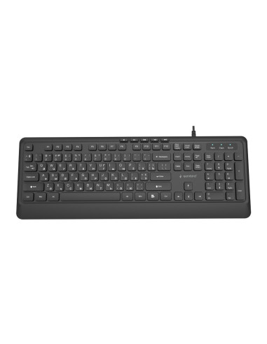 Gembird Przewodowa Klawiatura Multimedialna Slim 5 Klawiszy Hotkeys, Ru Layout, Czarna