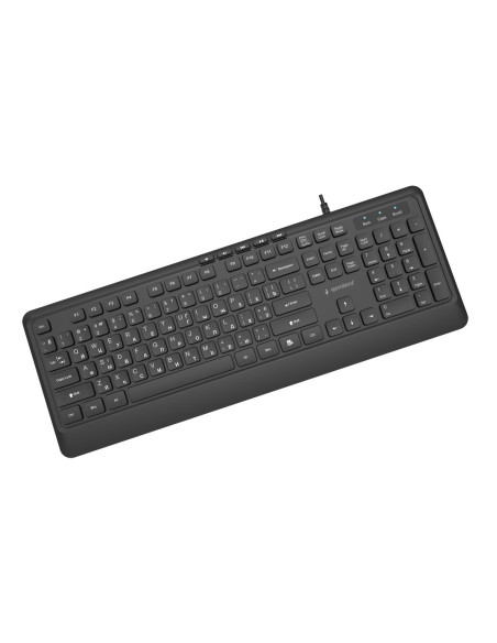 Gembird Przewodowa Klawiatura Multimedialna Slim 5 Klawiszy Hotkeys, Ru Layout, Czarna