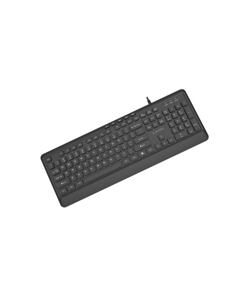 Gembird Klawiatura Przewodowa Multimedialna Slim, Usb 5 Klawiszy Hotkeys, Us Layout, Czarna