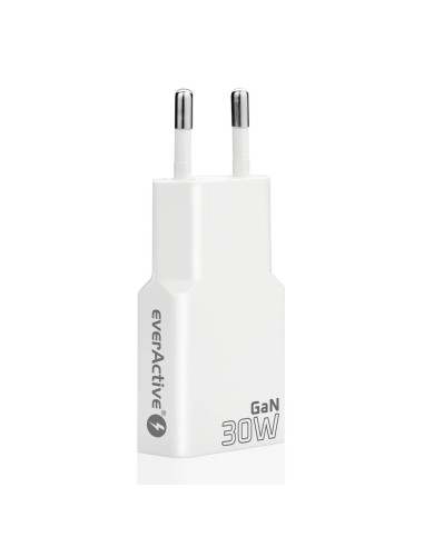Everactive Ładowarka Sieciowa 2 X Usb-C Quick Charge 4+ 30W Super Slim Biała Sc-385Q