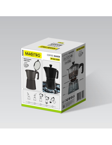 Kawiarka Aluminiowa (3 Filiżanki  150 Ml) Mr-1666-3-Black Maestro