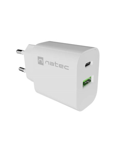 Natec Ładowarka Sieciowa Ribera 1X Usb-A + 1X Usb-