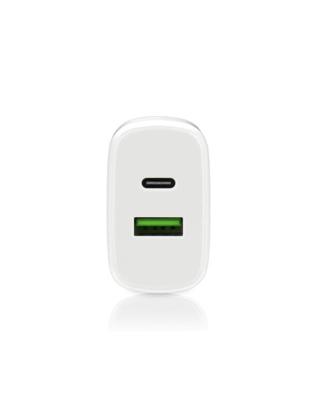 Everactive Ładowarka Sieciowa 1 X Usb Quick Charge 3.0 Oraz 1 X Usb-C Pd Pps 25W Biała Sc-370Q