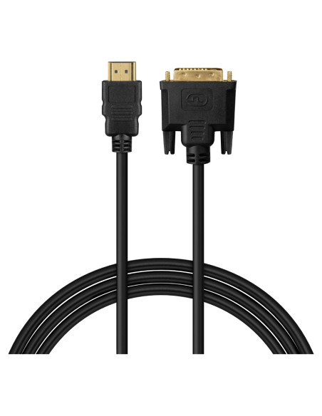 Savio Kabel Hdmi 19Pin Męski - Dvi 18+1 Męski 1,8M Czarny Złote Końcówki Cl-212