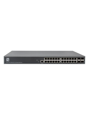 Levelone Gtl-2885 Przełącznik Sieciowy Zarządzany L3 Gigabit Ethernet (10/100/1000) Szary