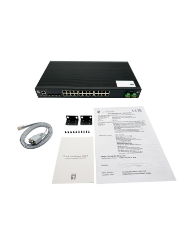 Levelone Ixp-2871 Przełącznik Sieciowy Zarządzany L2+ Gigabit Ethernet (10/100/1000) Obsługa Poe Czarny