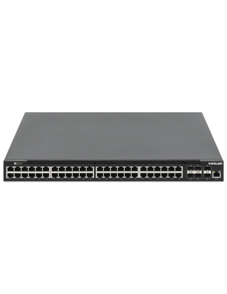 Intellinet 562041 Przełącznik Sieciowy Zarządzany L3 Gigabit Ethernet (10/100/1000) Obsługa Poe Czarny