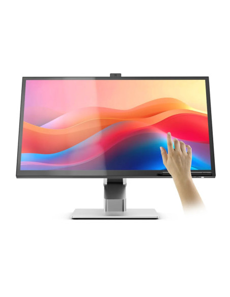 Alogic Clarity Fold Touch Monitor Komputerowy 68,6 Cm (27") 3840 X 2160 Px 4K Ultra Hd Ekran Dotykowy Czarny, Srebrny