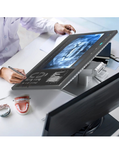 Alogic Clarity Fold Touch Monitor Komputerowy 68,6 Cm (27") 3840 X 2160 Px 4K Ultra Hd Ekran Dotykowy Czarny, Srebrny