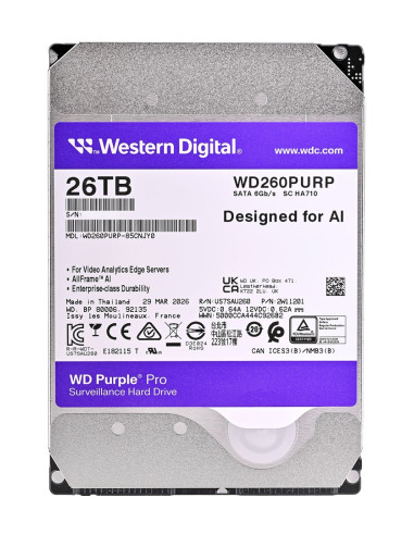 Dysk Hdd Wd Purple Pro Wd260Purp (26 Tb   3.5"  512 Mb  7200 Obr/Min)