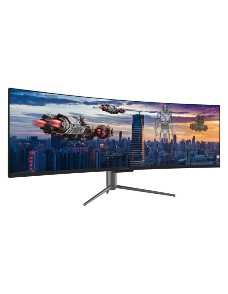 Lc-Power Lc-M49-Dqhd-120-C-Q Monitor Komputerowy 124,5 Cm (49") 5120 X 1440 Px Ultrawide Quad Hd Qled Czarny