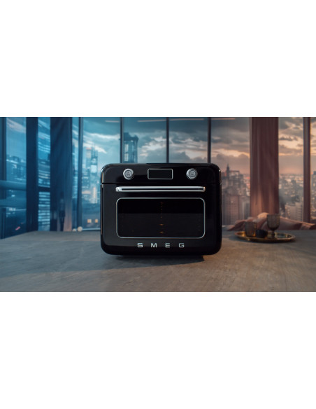Smeg Cof01Bleu Piec Parowy Mała Czarny Przyciski, Obrotowy