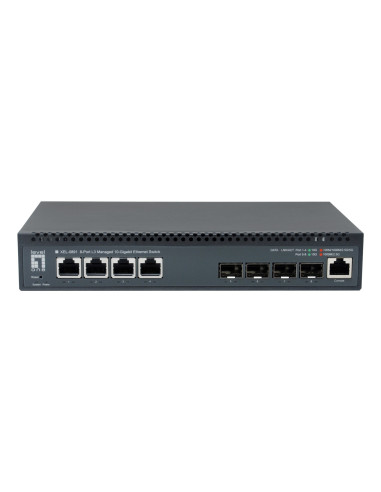 Levelone Xel-0891 Zarządzany L3 10G Ethernet (100/1000/10000) Desktop Szary