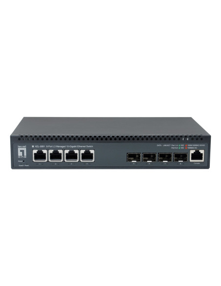 Levelone Xel-0891 Zarządzany L3 10G Ethernet (100/1000/10000) Desktop Szary