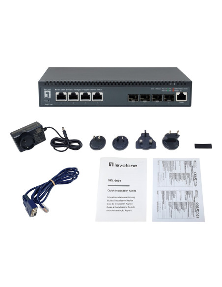 Levelone Xel-0891 Zarządzany L3 10G Ethernet (100/1000/10000) Desktop Szary