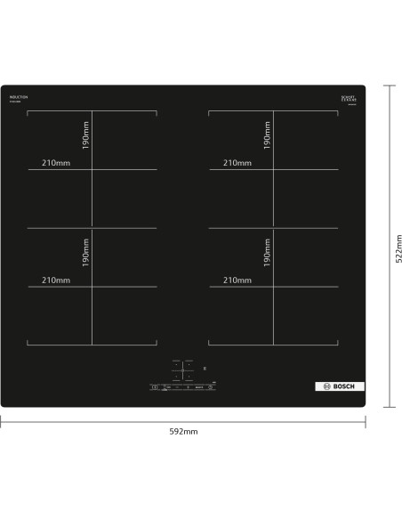 Płyta Indukcyjna Bosch Pvq611Bb6E Serie 6 60 Cm | Powerboost | Combizone | Timer | Czarny