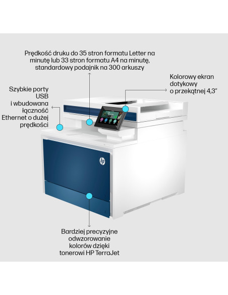 Hp Color Laserjet Pro Laserjet Pro 4302Fdn Multifunction W Kolorze Drukarka, Tylko Ethernet  Kopiarka, Skaner