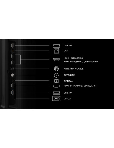Tcl P7L 50P7L Telewizor 127 Cm (50") 4K Ultra Hd Smart Tv Wi-Fi Czarny 400 Cd/M2
