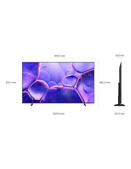 Samsung U8000F Ue65U8092Fuxxh Telewizor 165,1 Cm (65") 4K Ultra Hd Smart Tv Wi-Fi Czarny