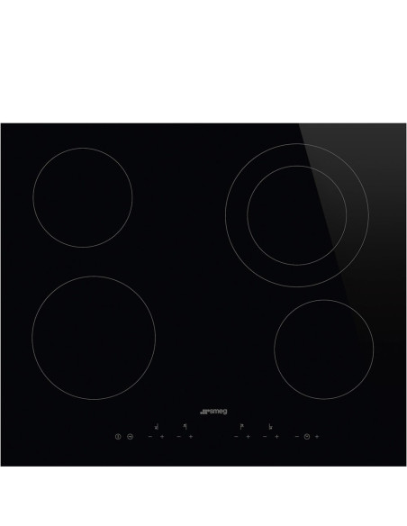 Smeg Universal Se364Etd Płyta Kuchenna Czarny Wbudowany 60 Cm Ceramiczna 4 Stref(Y)
