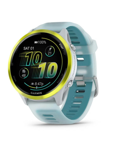 Garmin Forerunner 570 3,56 Cm (1.4") Amoled 47 Mm Cyfrowy 454 X 454 Px Ekran Dotykowy Biały, Żółty Wi-Fi Gps